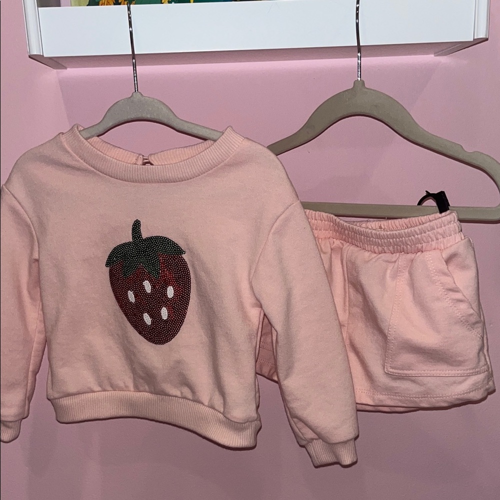 Baby Girl Strawberry Matching Set Summer